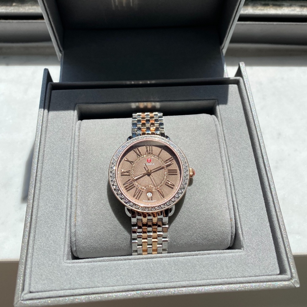 Michele Serein 16 Two tone Rose gold Cocoa Diamond